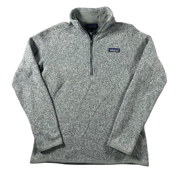 Patagonia Better Sweater 1/4 Zip Women’s Medium Gray Heather Fleece Pullover - Picture 2 of 10